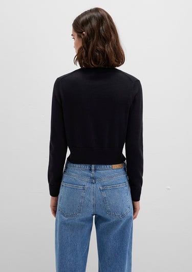  Mavi Siyah Hırka Fitted / Vücuda Oturan Kesim 1710722-900