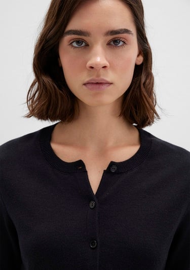  Mavi Siyah Hırka Fitted / Vücuda Oturan Kesim 1710722-900