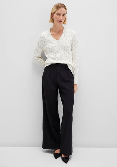  Mavi Ekru Kazak Slim Fit / Dar Kesim 1710720-70057