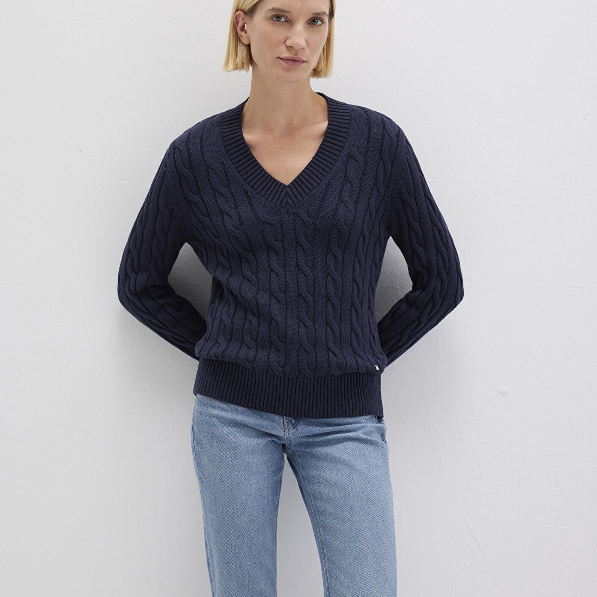 Mavi Lacivert Kazak Slim Fit / Dar Kesim 1710720-89101