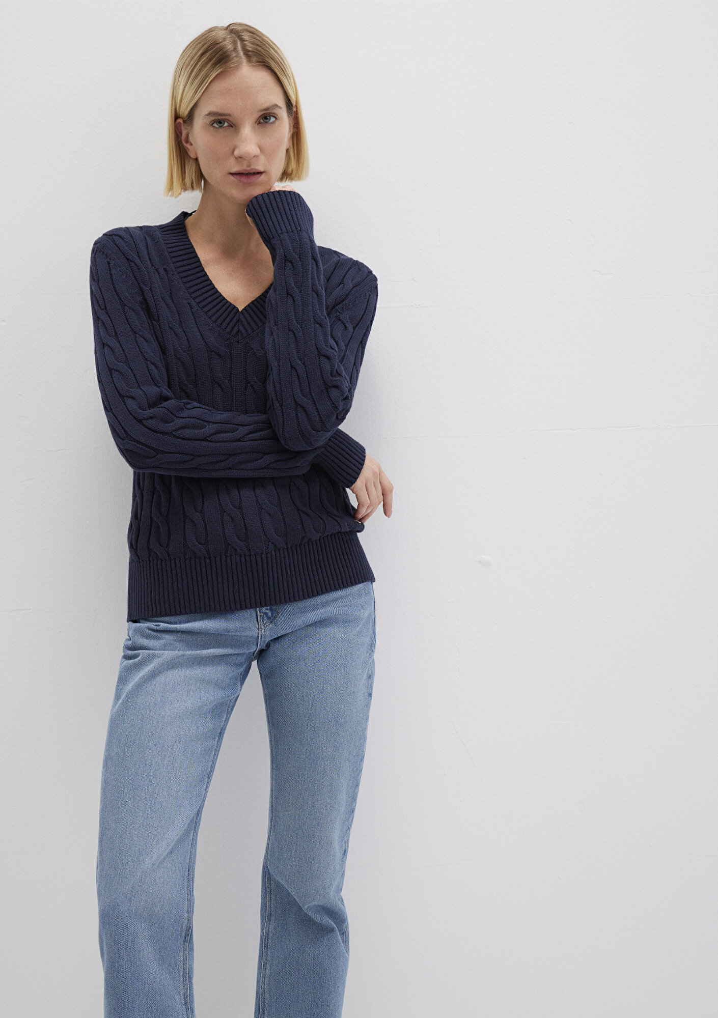  Mavi Lacivert Kazak Slim Fit / Dar Kesim 1710720-89101