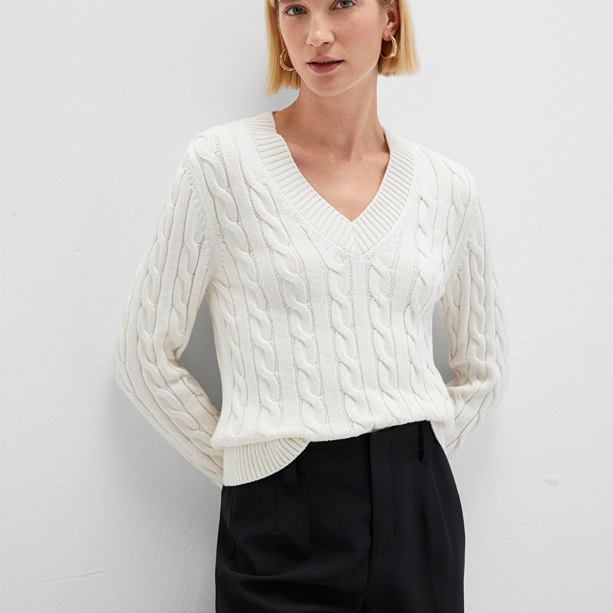 Mavi Ekru Kazak Slim Fit / Dar Kesim 1710720-70057