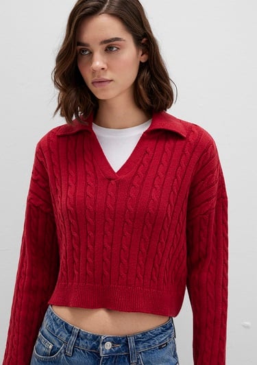  Mavi Kırmızı Triko Polo 1710717-70391