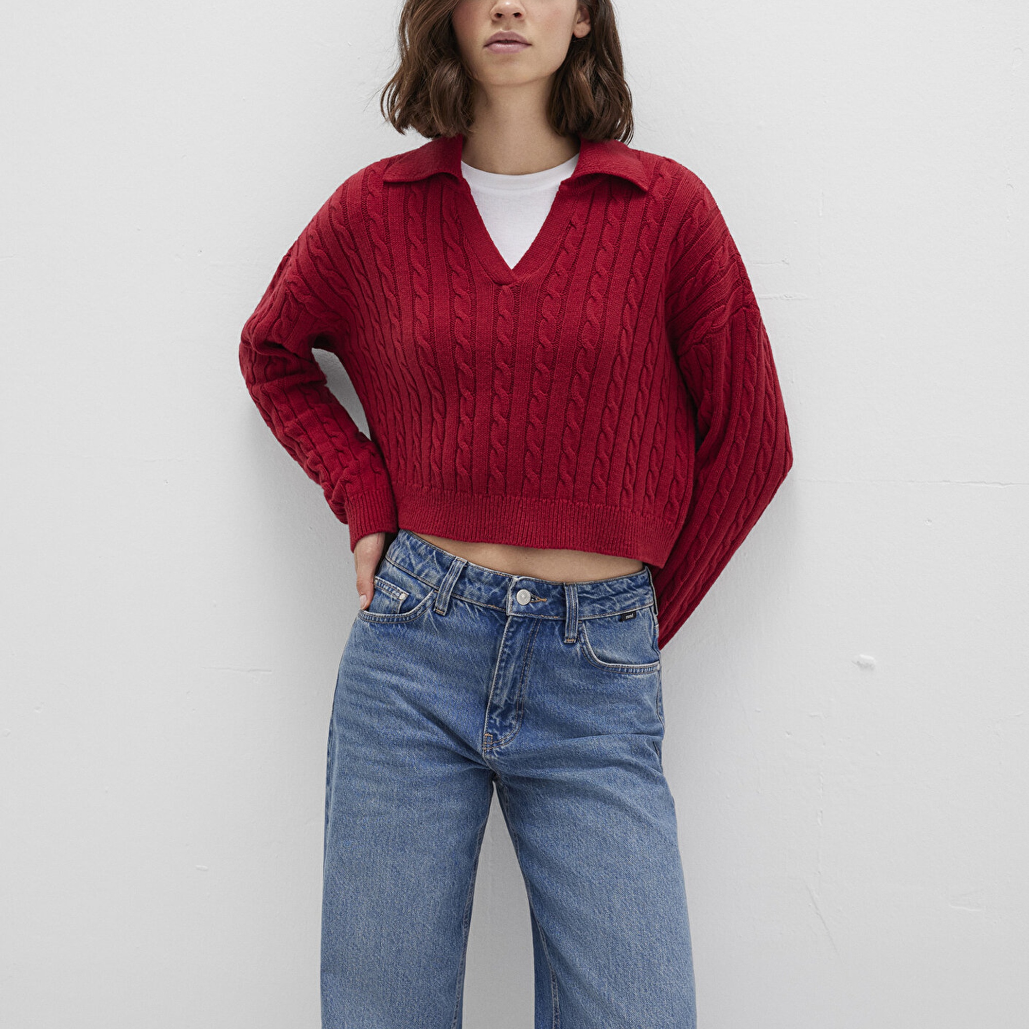 Mavi Kırmızı Triko Polo 1710717-70391