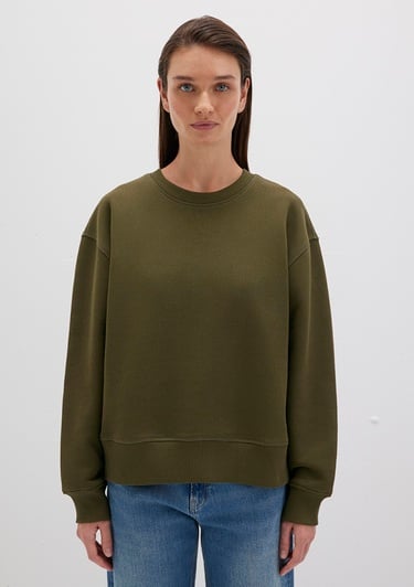  Mavi Bisiklet Yaka Haki Sweatshirt 1S10390-71589