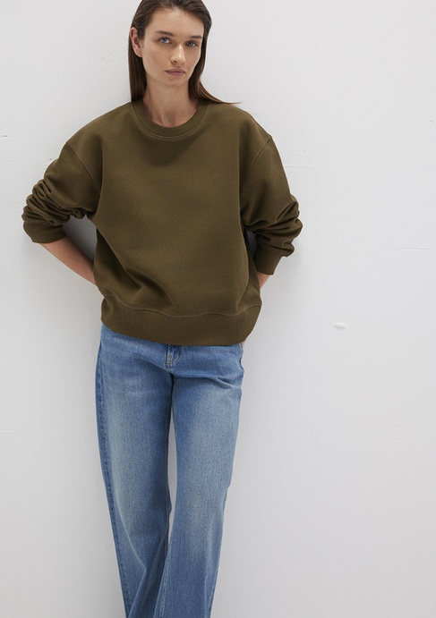  Mavi Bisiklet Yaka Haki Sweatshirt 1S10390-71589