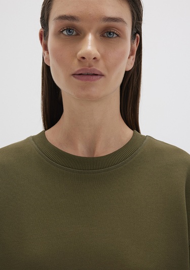  Mavi Bisiklet Yaka Haki Sweatshirt 1S10390-71589