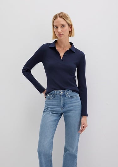  Mavi Lacivert Polo Tişört Fitted / Vücuda Oturan Kesim 1613413-82318