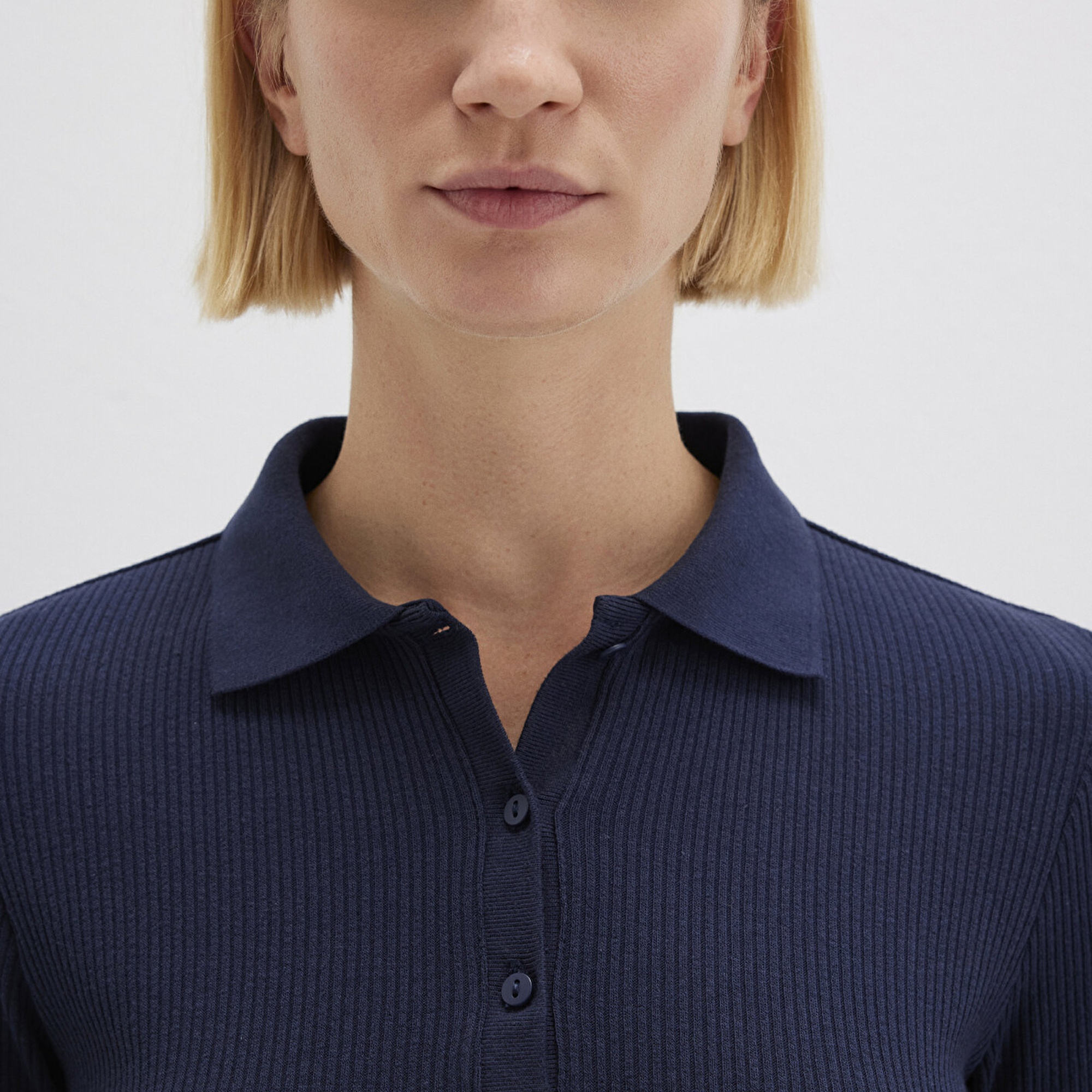 Mavi Lacivert Polo Tişört Fitted / Vücuda Oturan Kesim 1613413-82318