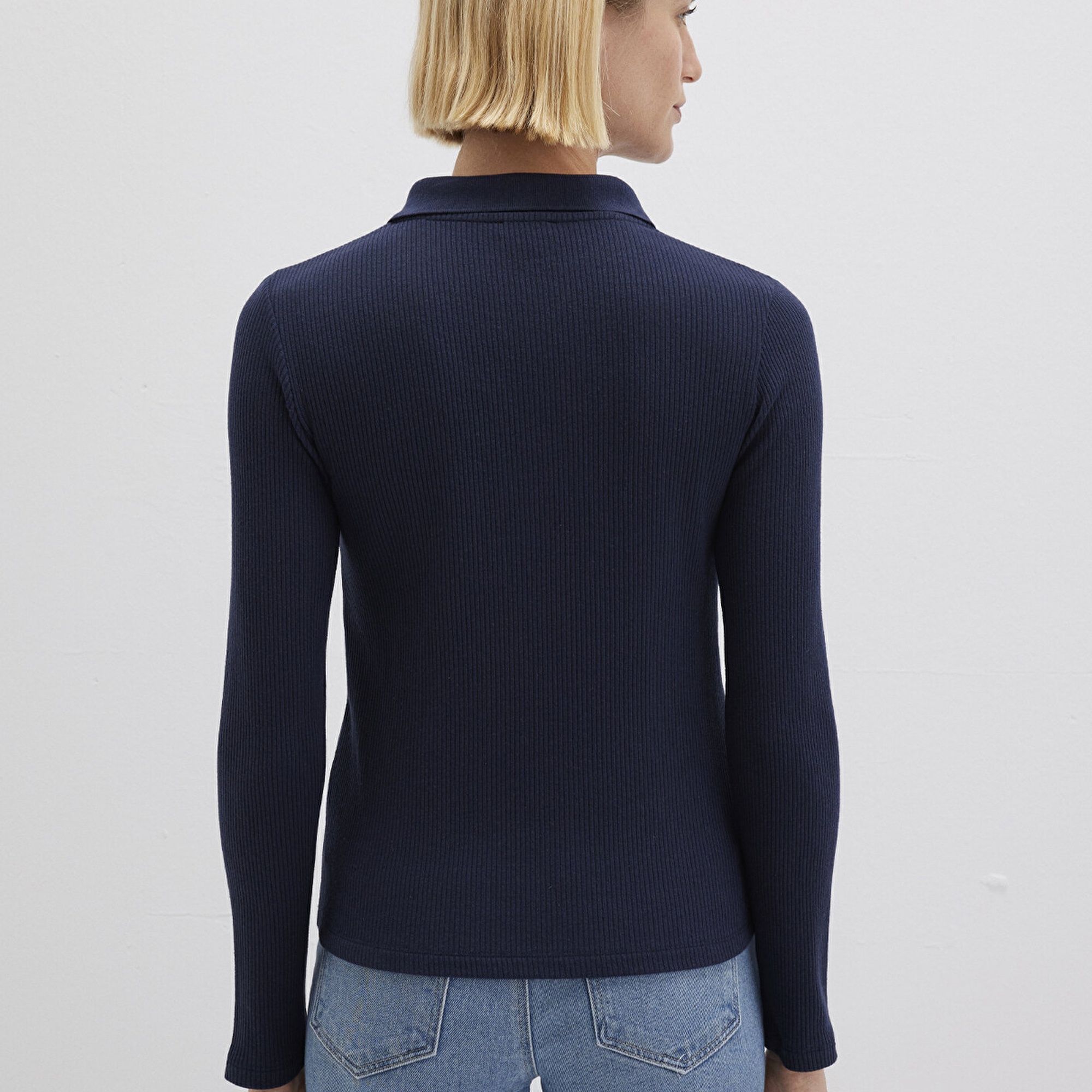 Mavi Lacivert Polo Tişört Fitted / Vücuda Oturan Kesim 1613413-82318