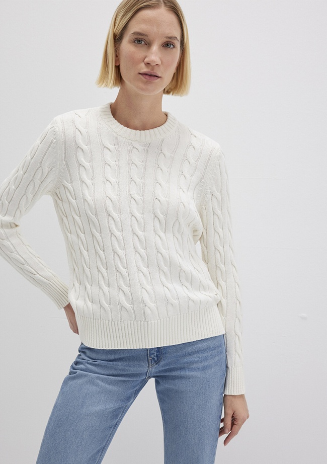  Mavi Ekru Kazak Slim Fit / Dar Kesim 1710721-70057