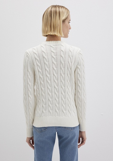  Mavi Ekru Kazak Slim Fit / Dar Kesim 1710721-70057