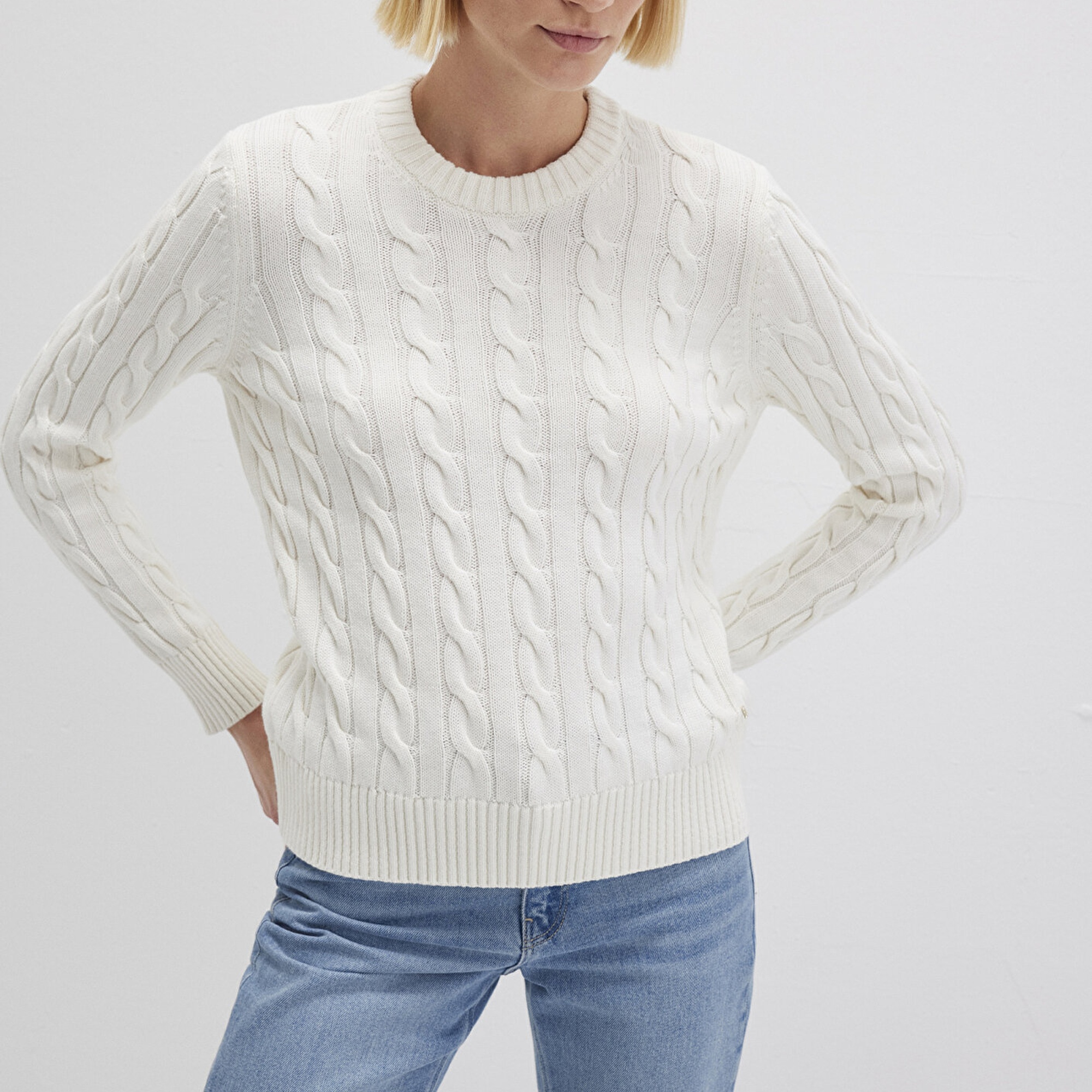 Mavi Ekru Kazak Slim Fit / Dar Kesim 1710721-70057