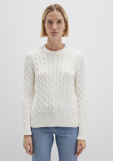  Mavi Ekru Kazak Slim Fit / Dar Kesim 1710721-70057