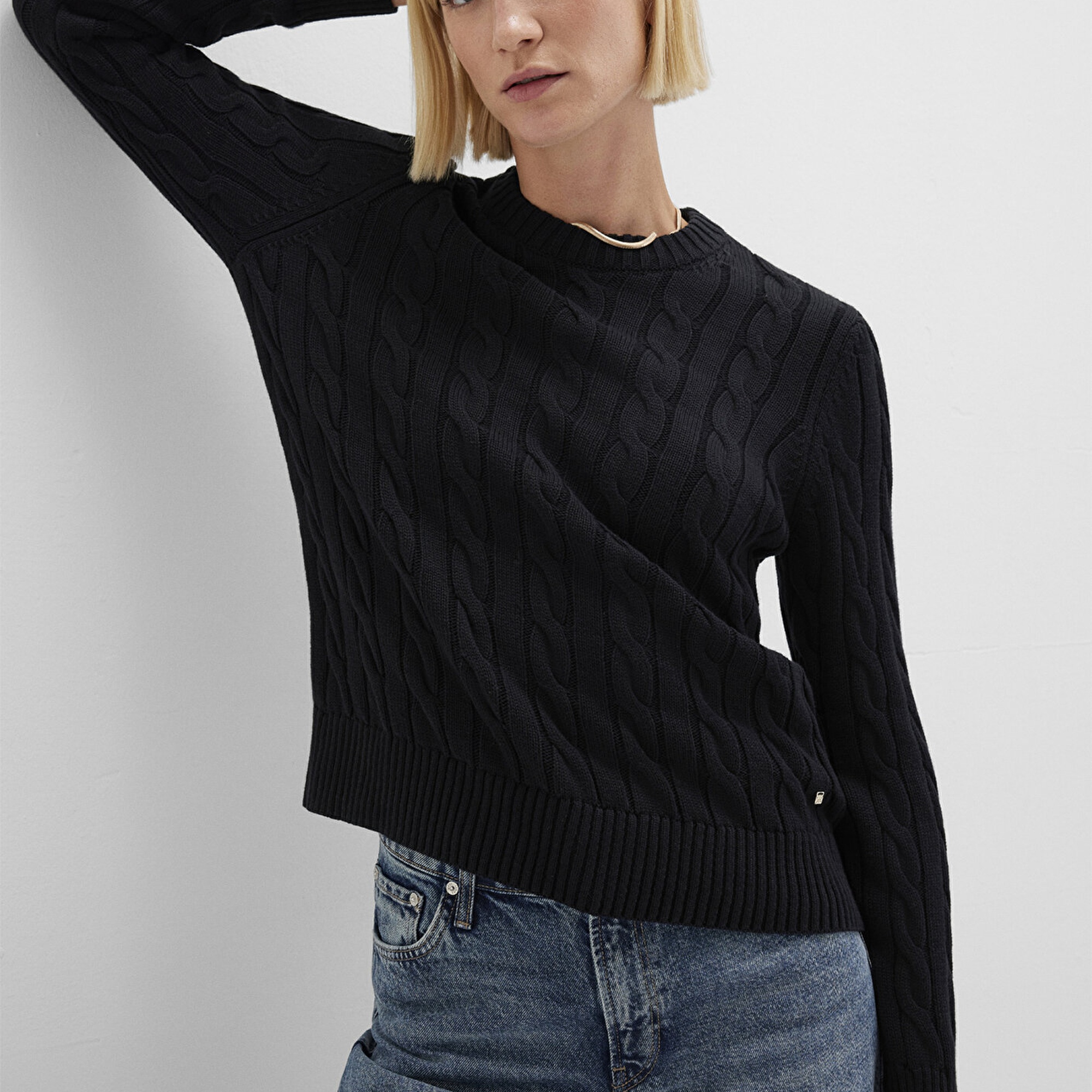 Mavi Siyah Kazak Slim Fit / Dar Kesim 1710721-900