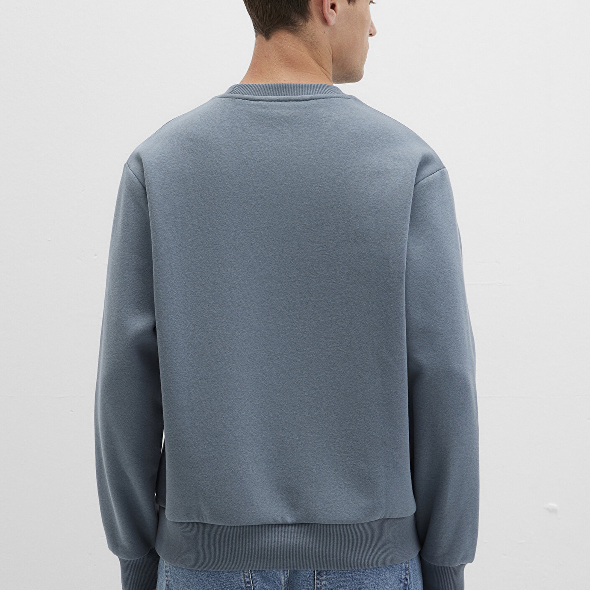 Mavi Bisiklet Yaka Lacivert Basic Sweatshirt 0S10276-80889