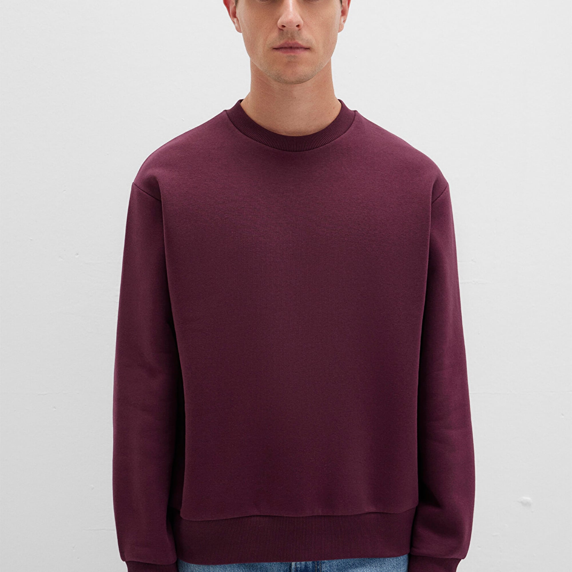 Mavi Bisiklet Yaka Bordo Basic Sweatshirt 0S10276-70434