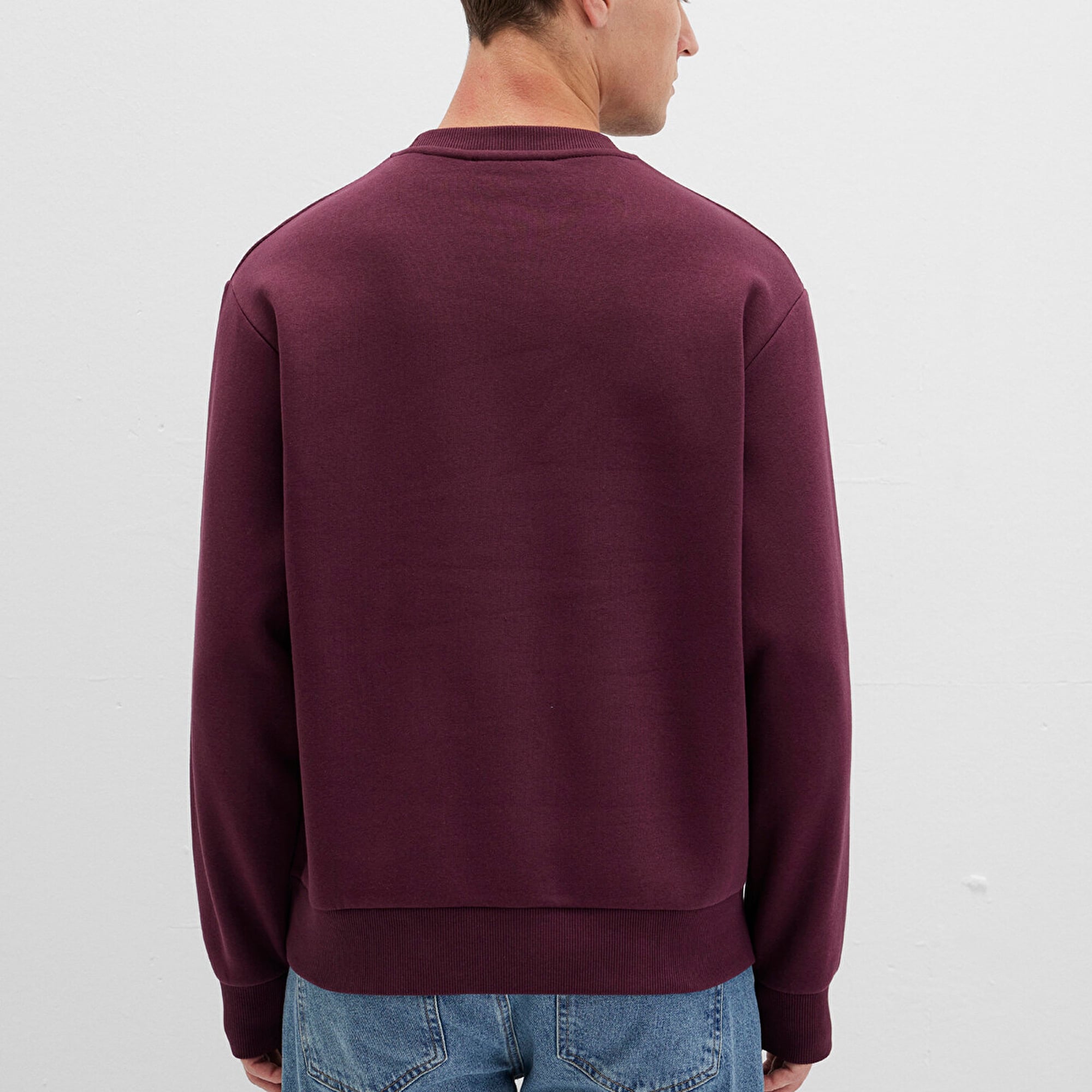 Mavi Bisiklet Yaka Bordo Basic Sweatshirt 0S10276-70434