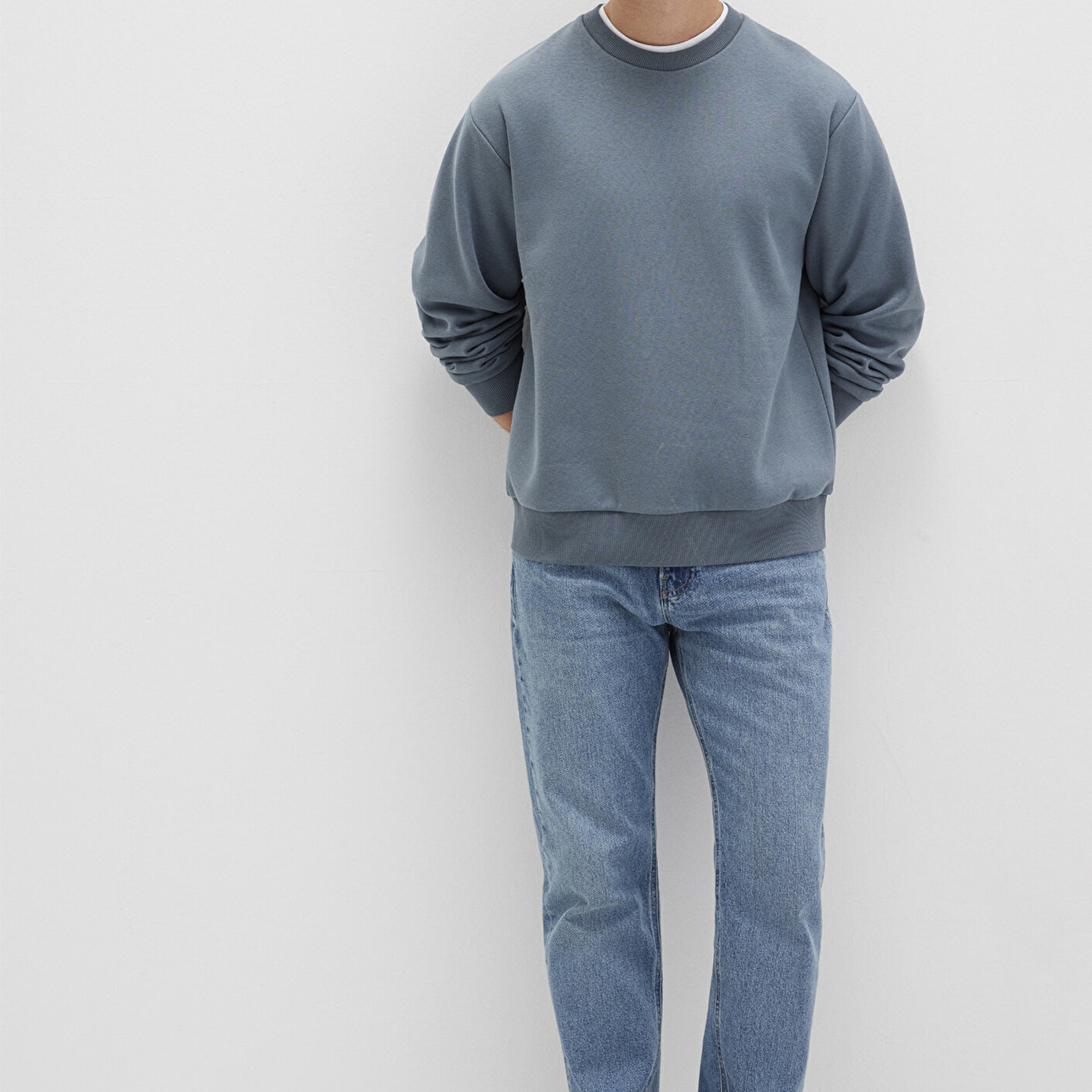 Mavi Bisiklet Yaka Lacivert Basic Sweatshirt 0S10276-80889