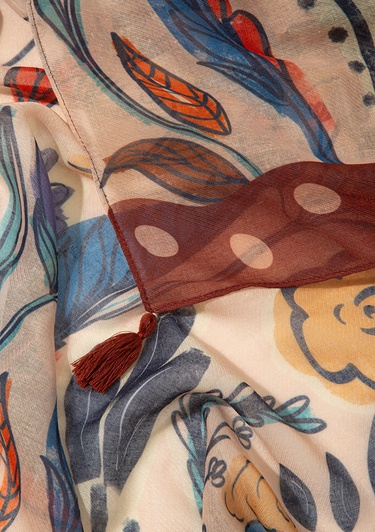  Mavi Baskılı Şal 1913478-30757