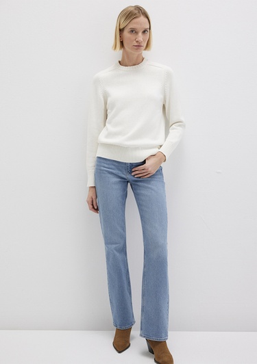  Mavi Ekru Kazak Regular Fit / Normal Kesim 1710726-70057