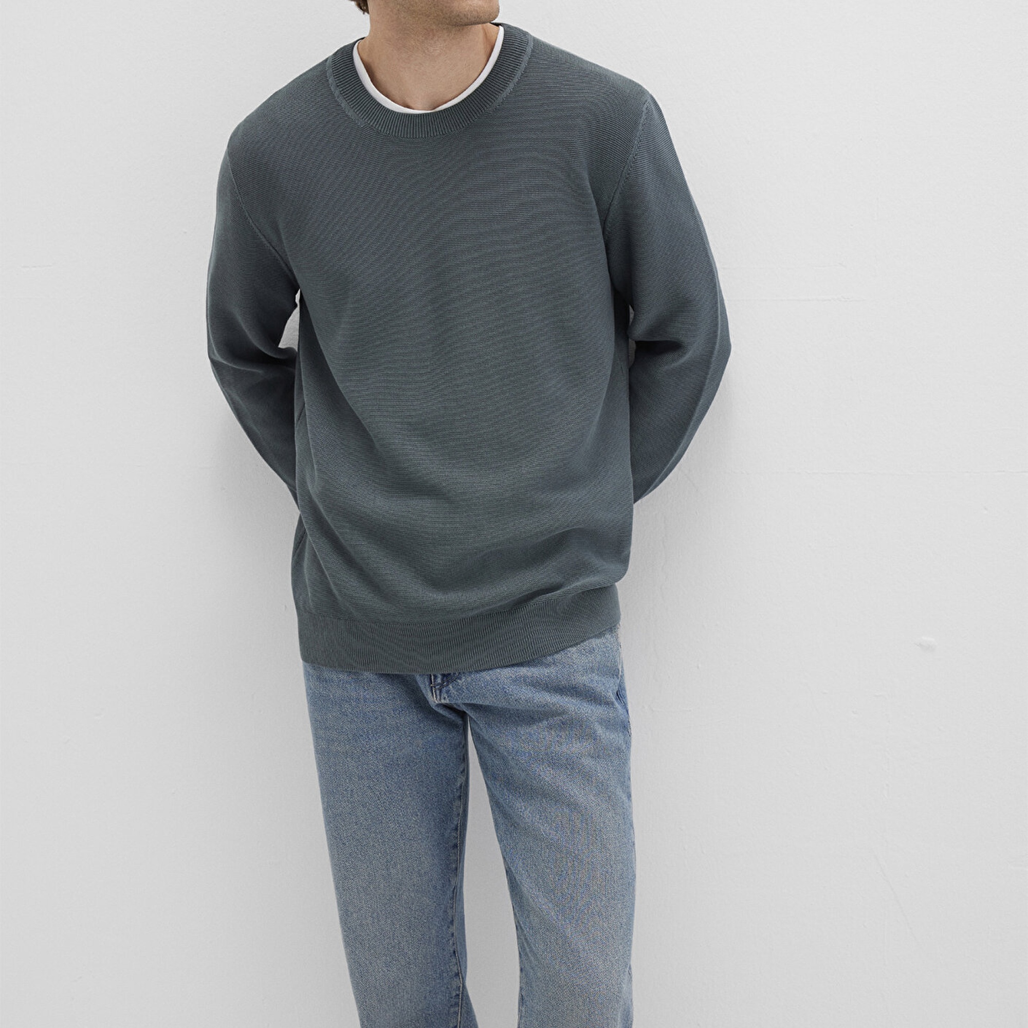 Mavi Gri Kazak Regular Fit / Normal Kesim 0710197-80889