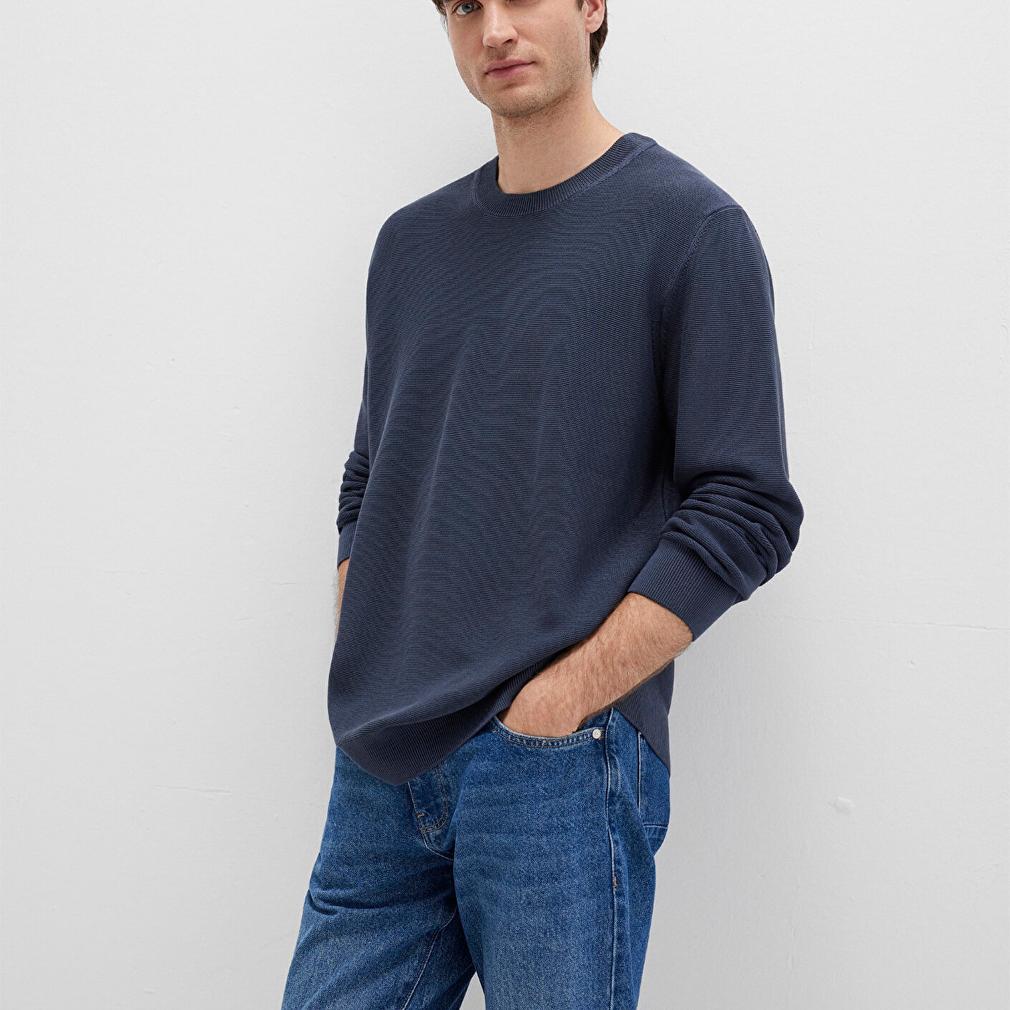 Mavi Lacivert Kazak Regular Fit / Normal Kesim 0710197-70497