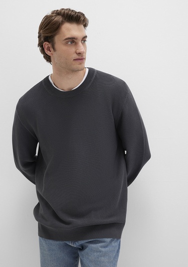  Mavi Antrasit Kazak Regular Fit / Normal Kesim 0710197-80106