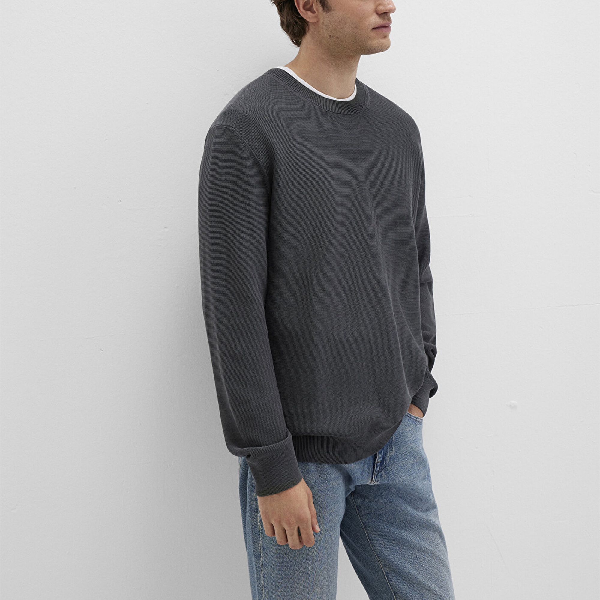 Mavi Antrasit Kazak Regular Fit / Normal Kesim 0710197-80106