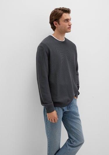  Mavi Antrasit Kazak Regular Fit / Normal Kesim 0710197-80106