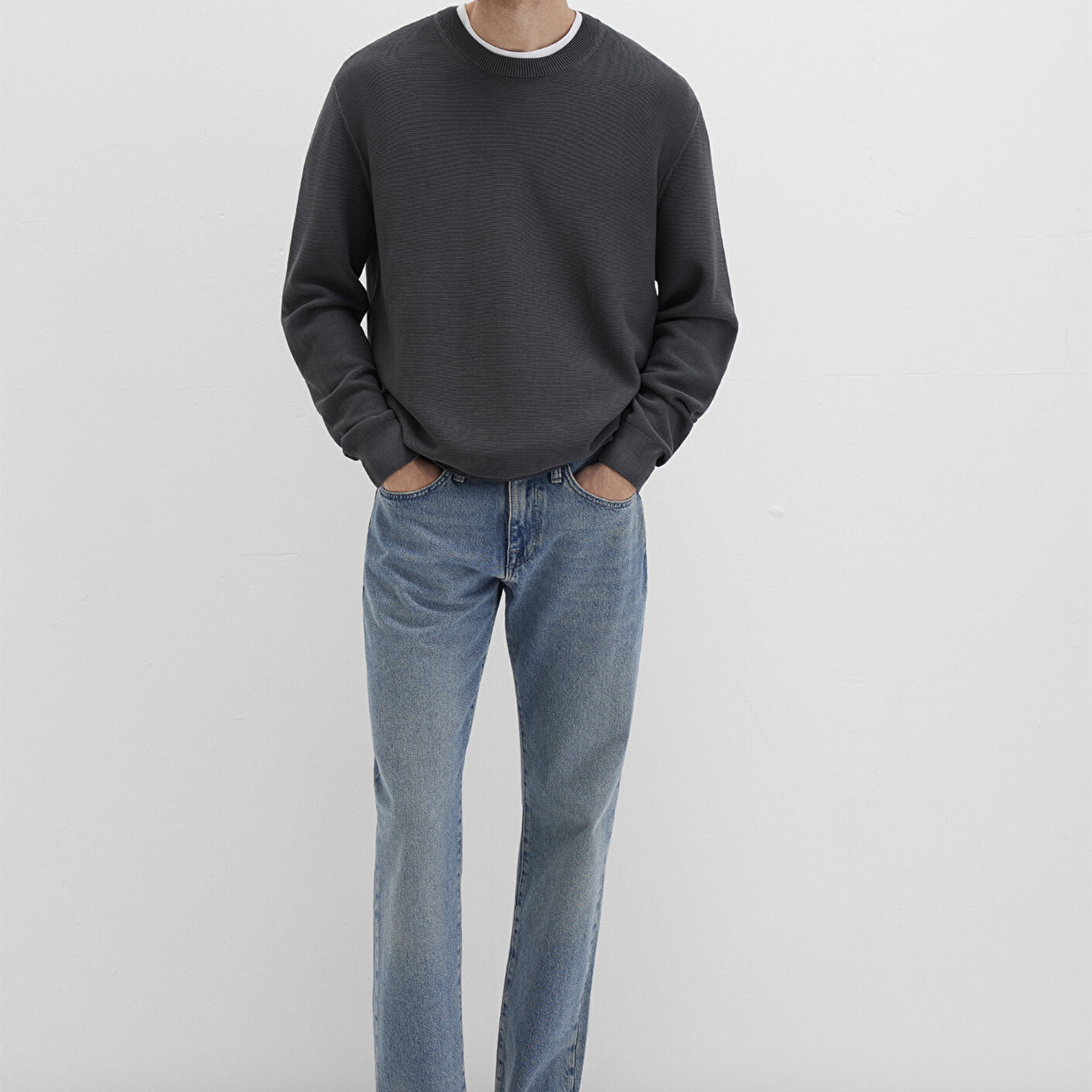 Mavi Antrasit Kazak Regular Fit / Normal Kesim 0710197-80106