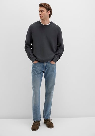  Mavi Antrasit Kazak Regular Fit / Normal Kesim 0710197-80106