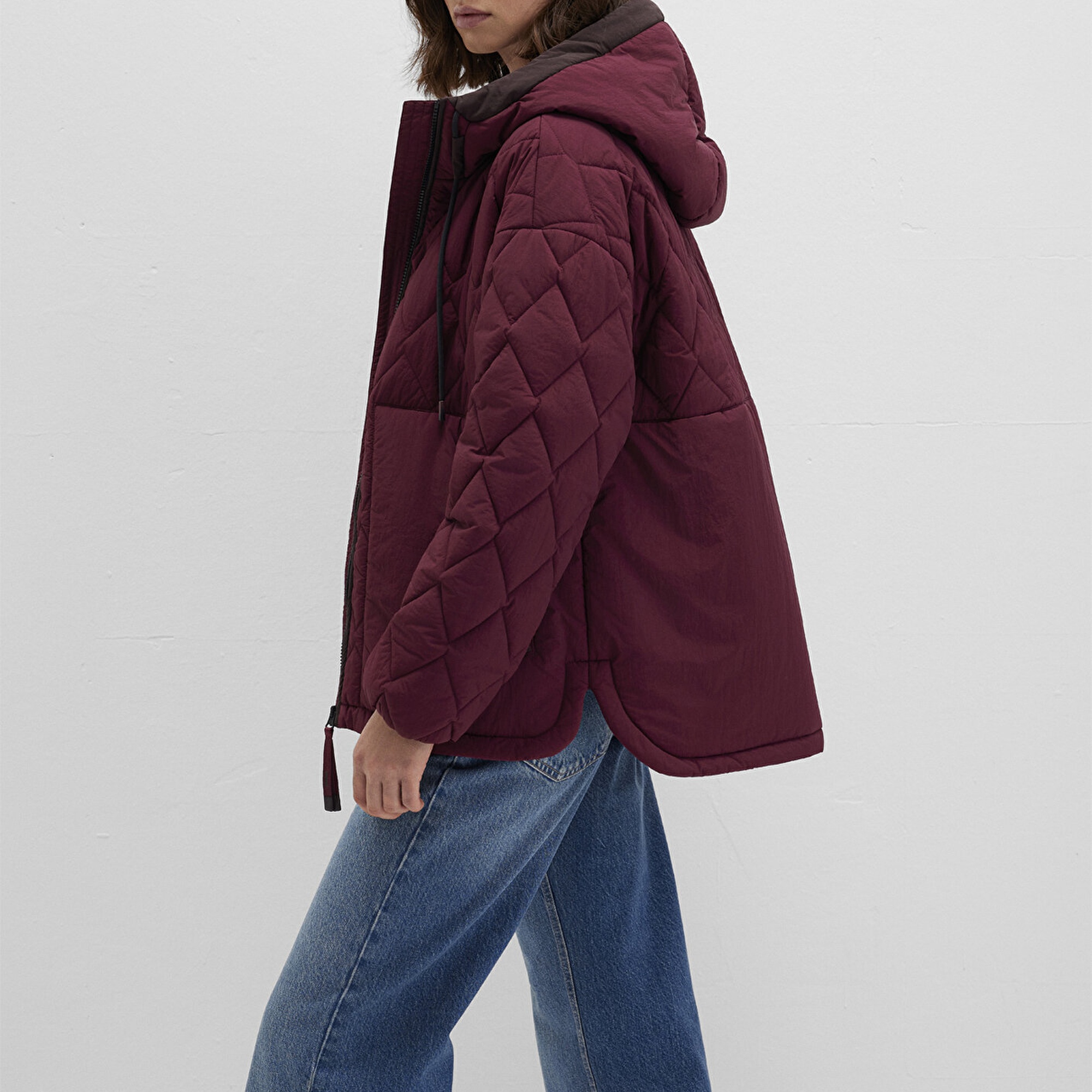 Mavi Bordo Ceket Loose Fit / Bol Rahat Kesim 1110499-90705