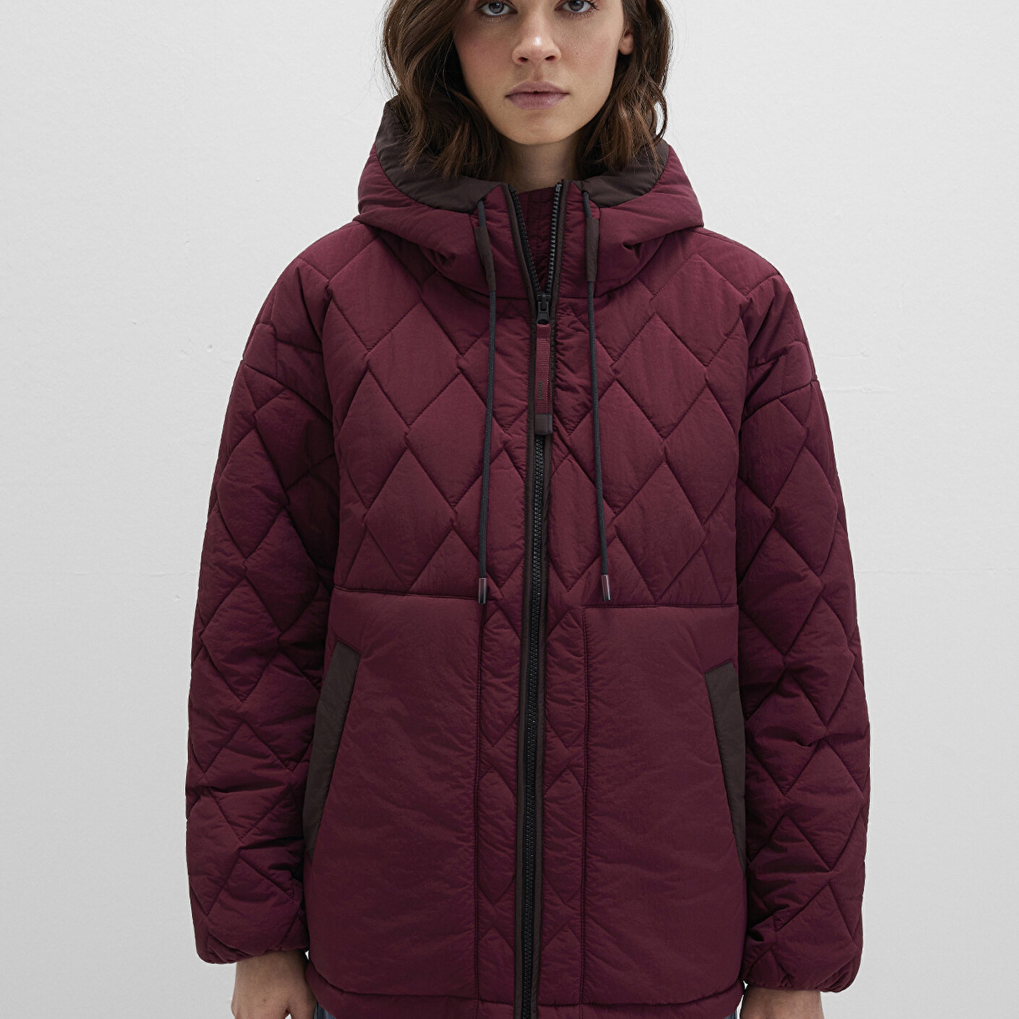 Mavi Bordo Ceket Loose Fit / Bol Rahat Kesim 1110499-90705