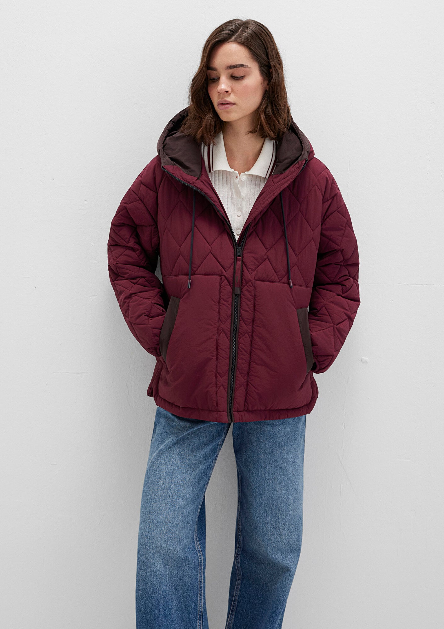  Mavi Bordo Ceket Loose Fit / Bol Rahat Kesim 1110499-90705