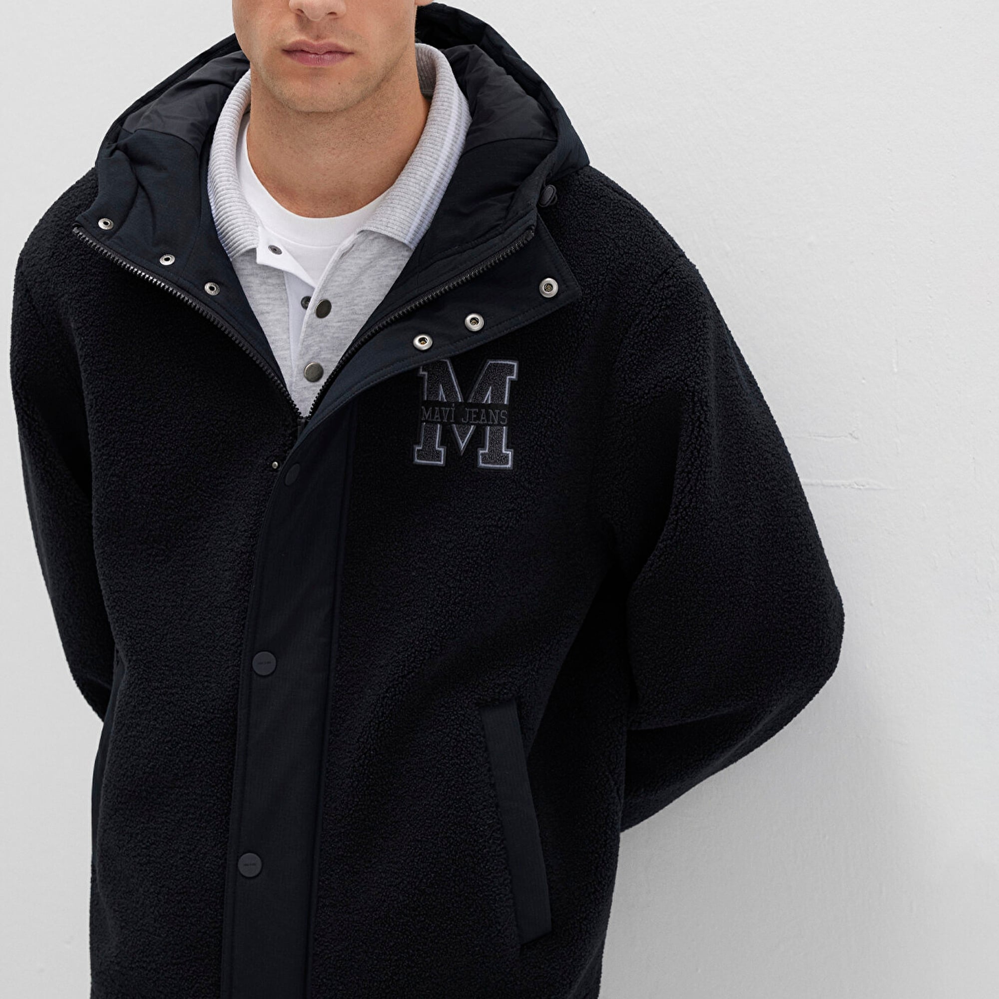 Mavi Siyah Ceket Loose Fit / Bol Rahat Kesim 0110628-80022