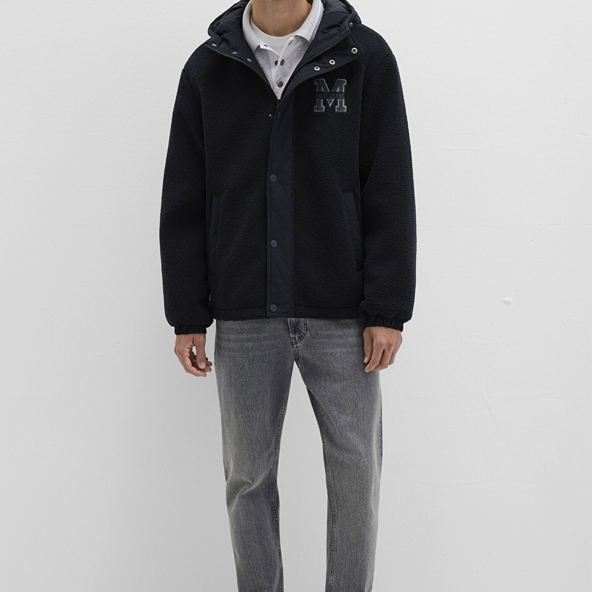 Mavi Siyah Ceket Loose Fit / Bol Rahat Kesim 0110628-80022