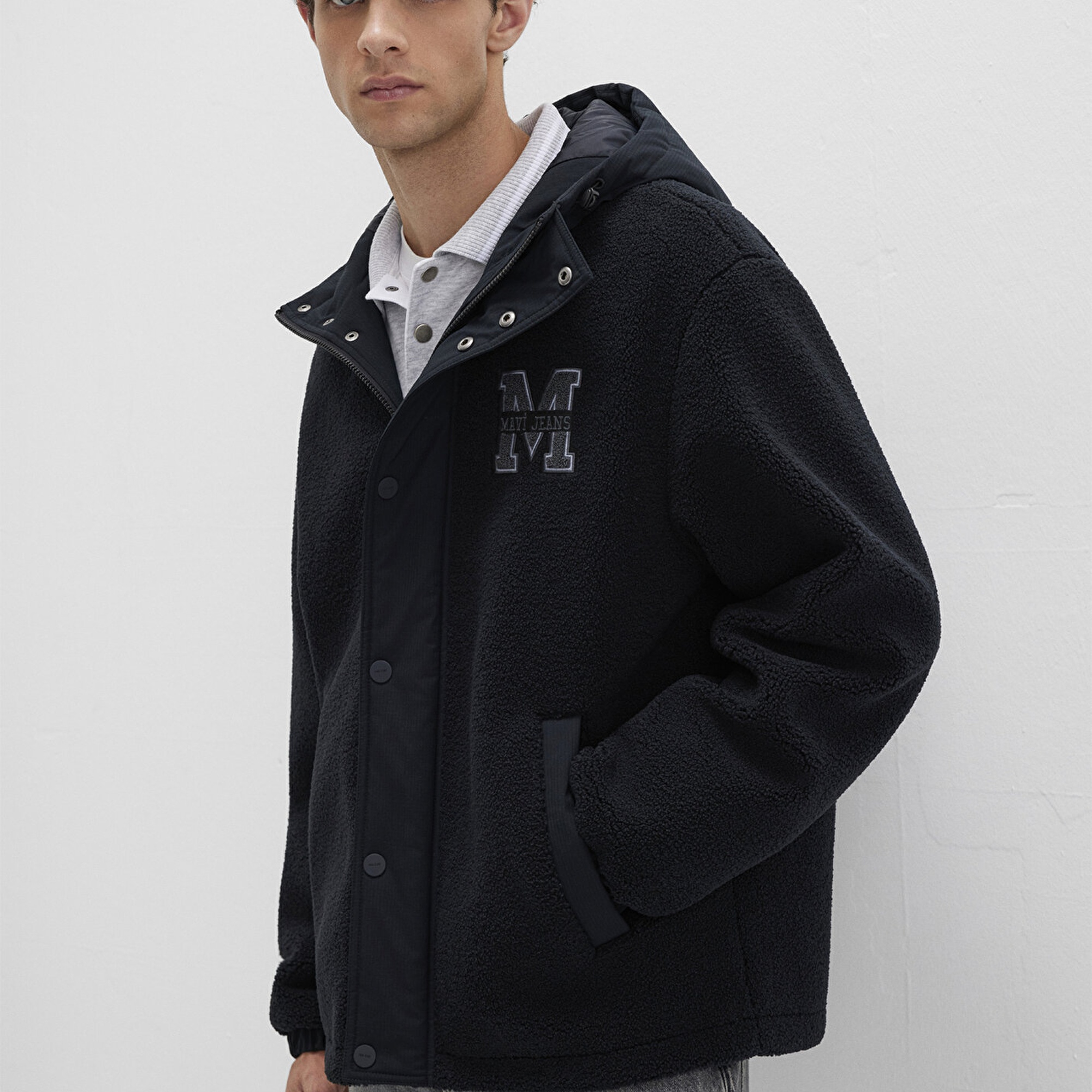 Mavi Siyah Ceket Loose Fit / Bol Rahat Kesim 0110628-80022