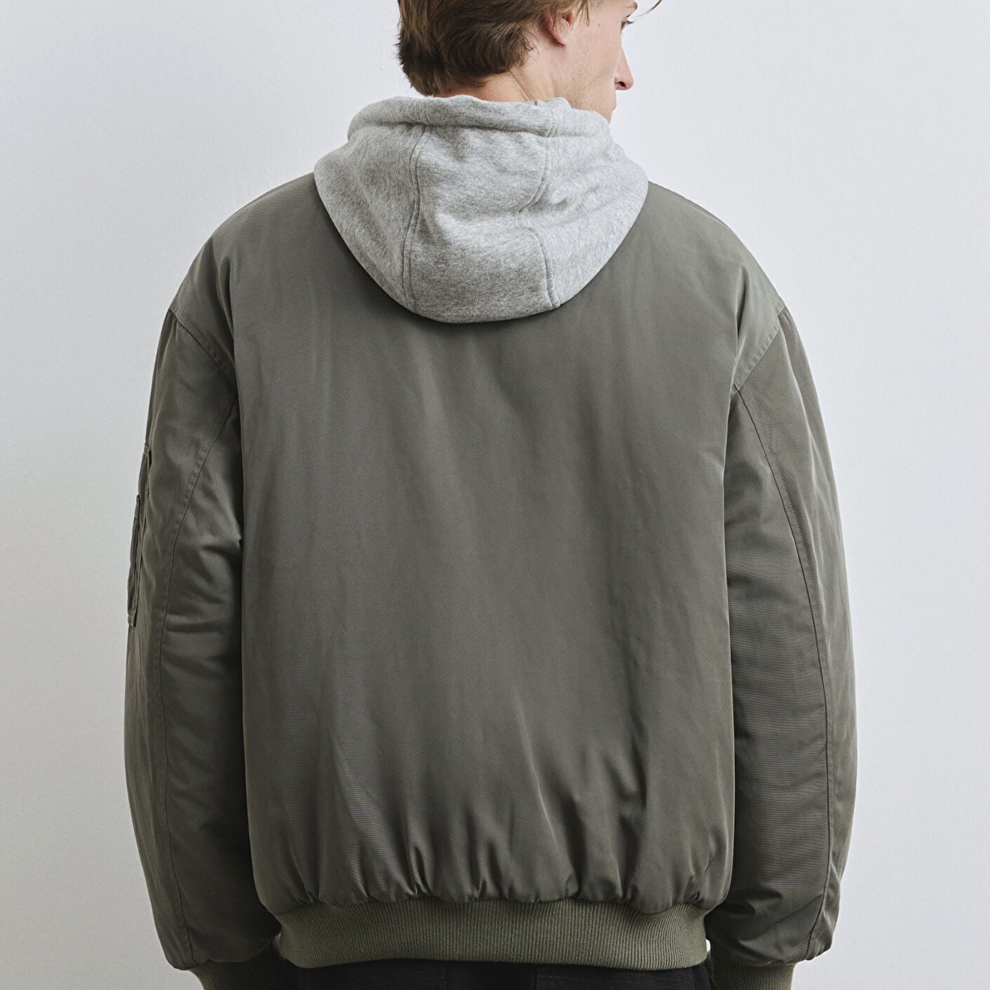 Mavi Kapüşonlu Yeşil Mont 0110563-86961