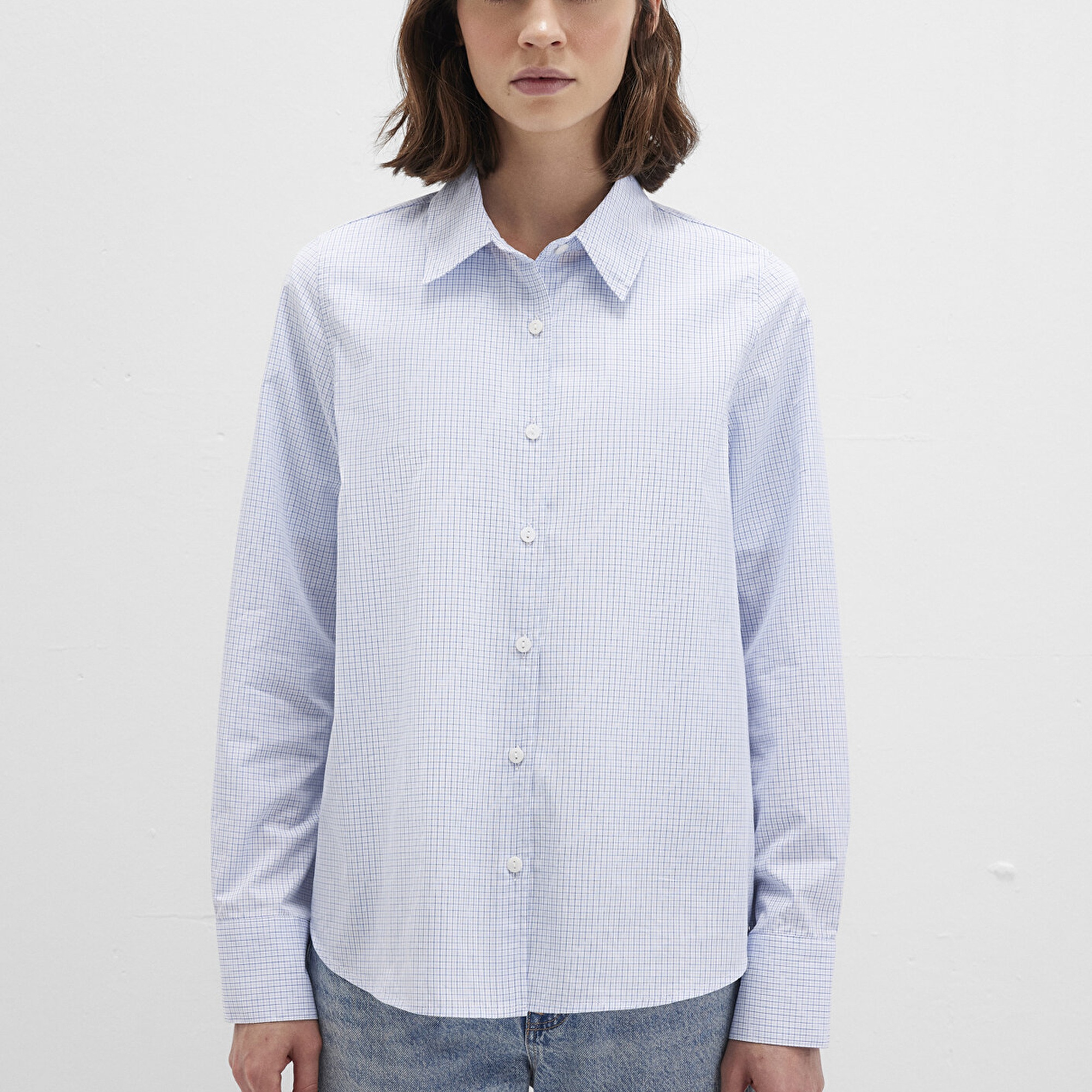 Mavi Kareli Mavi Gömlek Regular Fit / Normal Kesim 1211168-83150