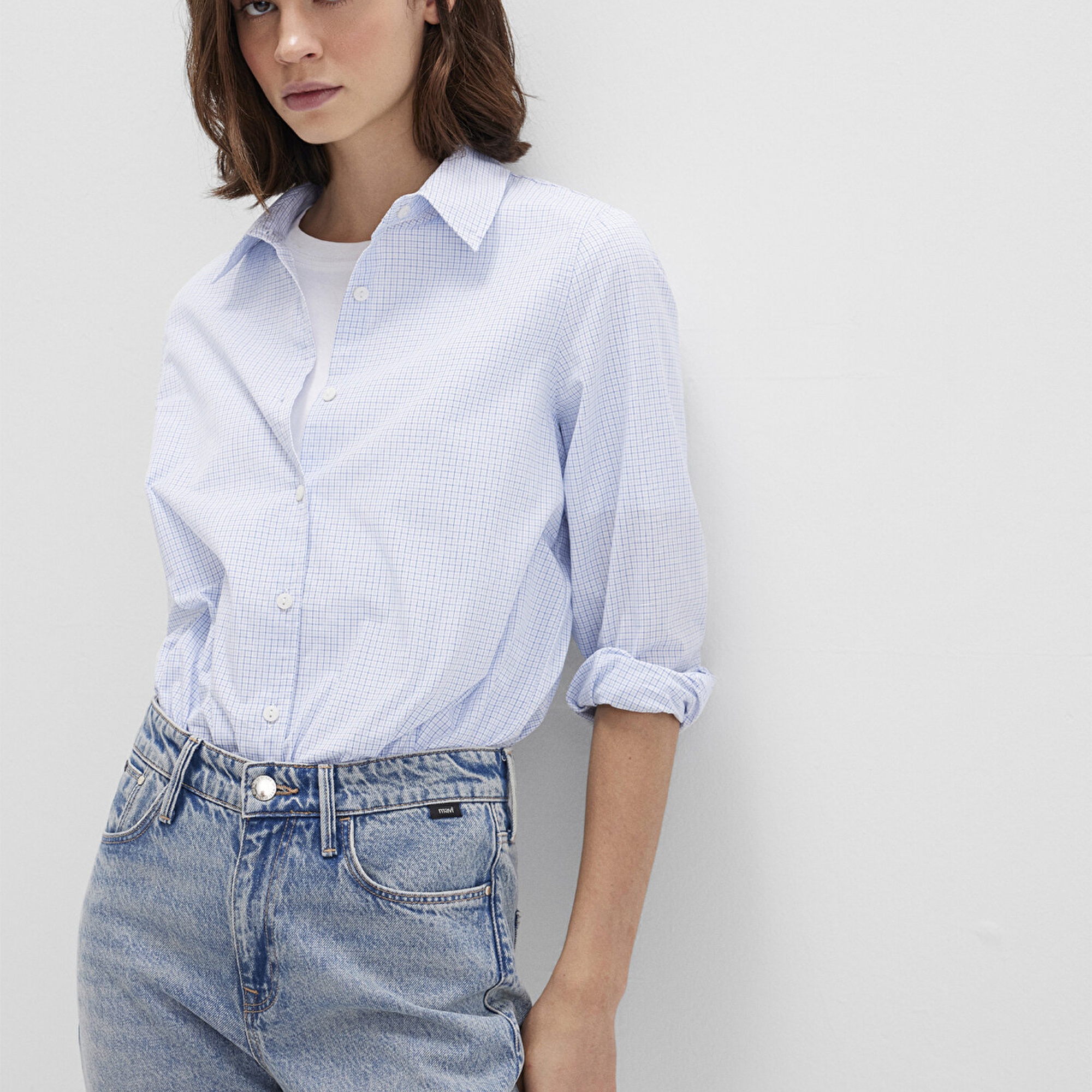 Mavi Kareli Mavi Gömlek Regular Fit / Normal Kesim 1211168-83150