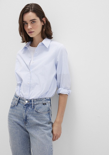  Mavi Kareli Mavi Gömlek Regular Fit / Normal Kesim 1211168-83150