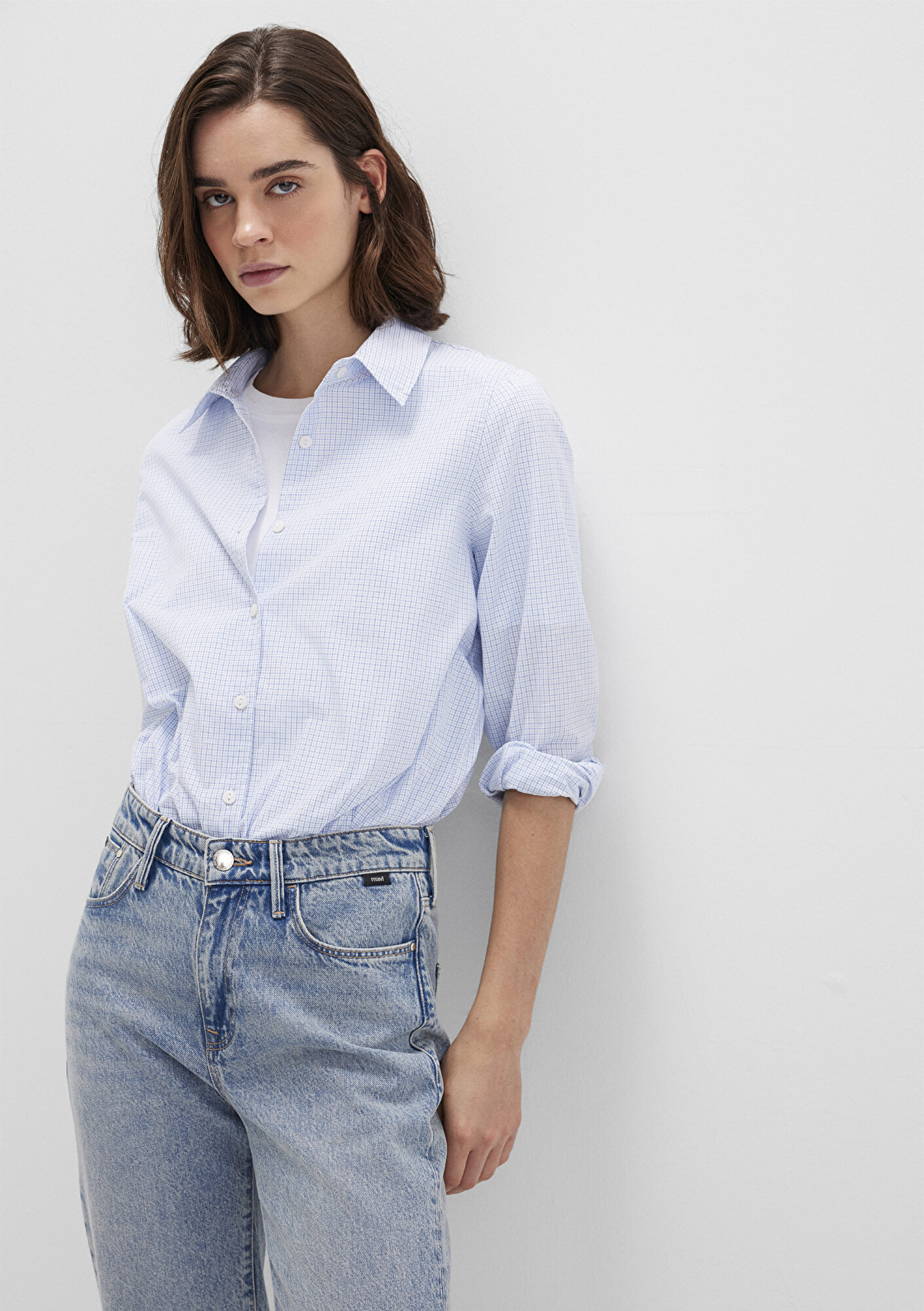  Mavi Kareli Mavi Gömlek Regular Fit / Normal Kesim 1211168-83150