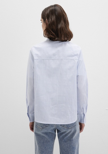  Mavi Kareli Mavi Gömlek Regular Fit / Normal Kesim 1211168-83150