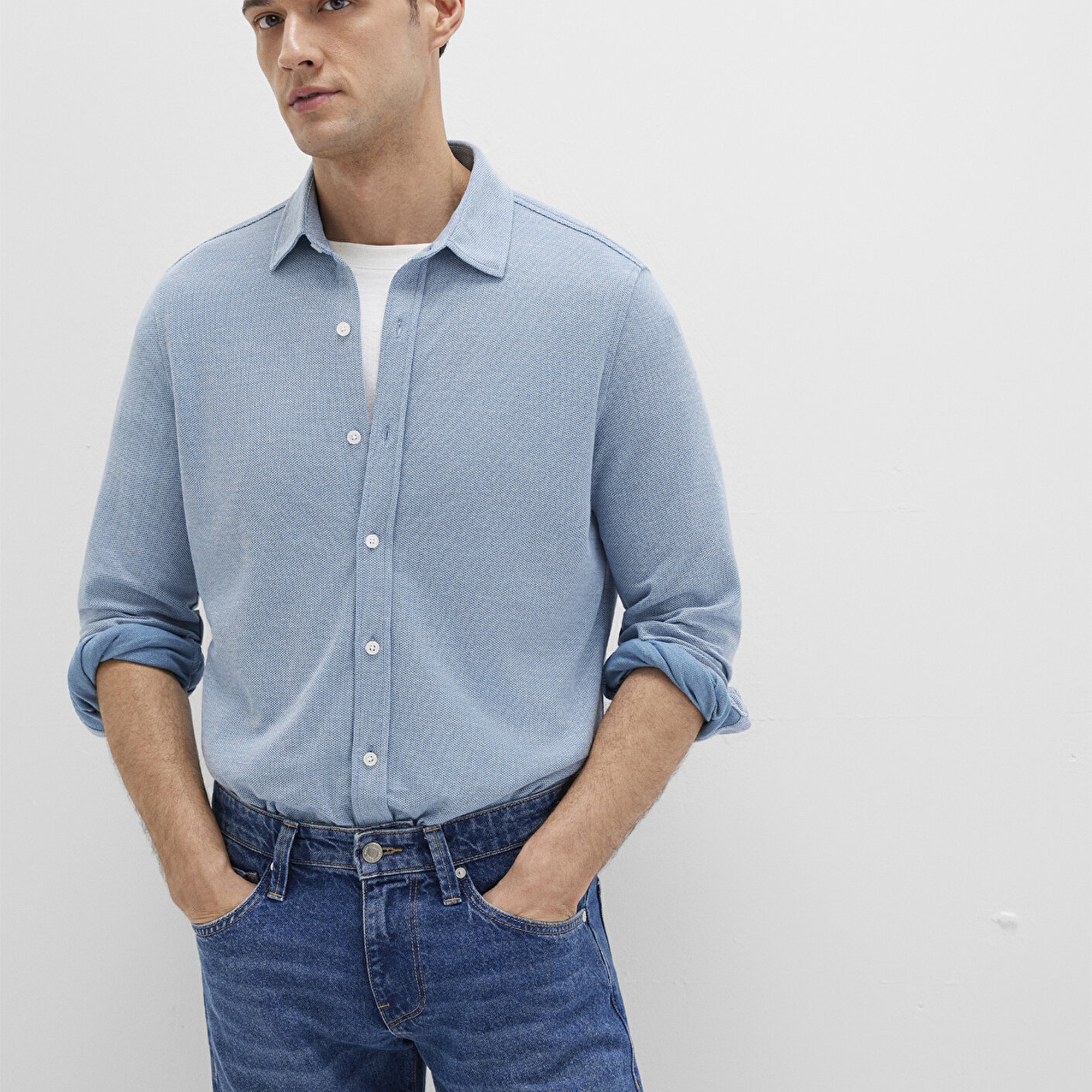 Mavi Mavi Gömlek Slim Fit / Dar Kesim 0211513-80896