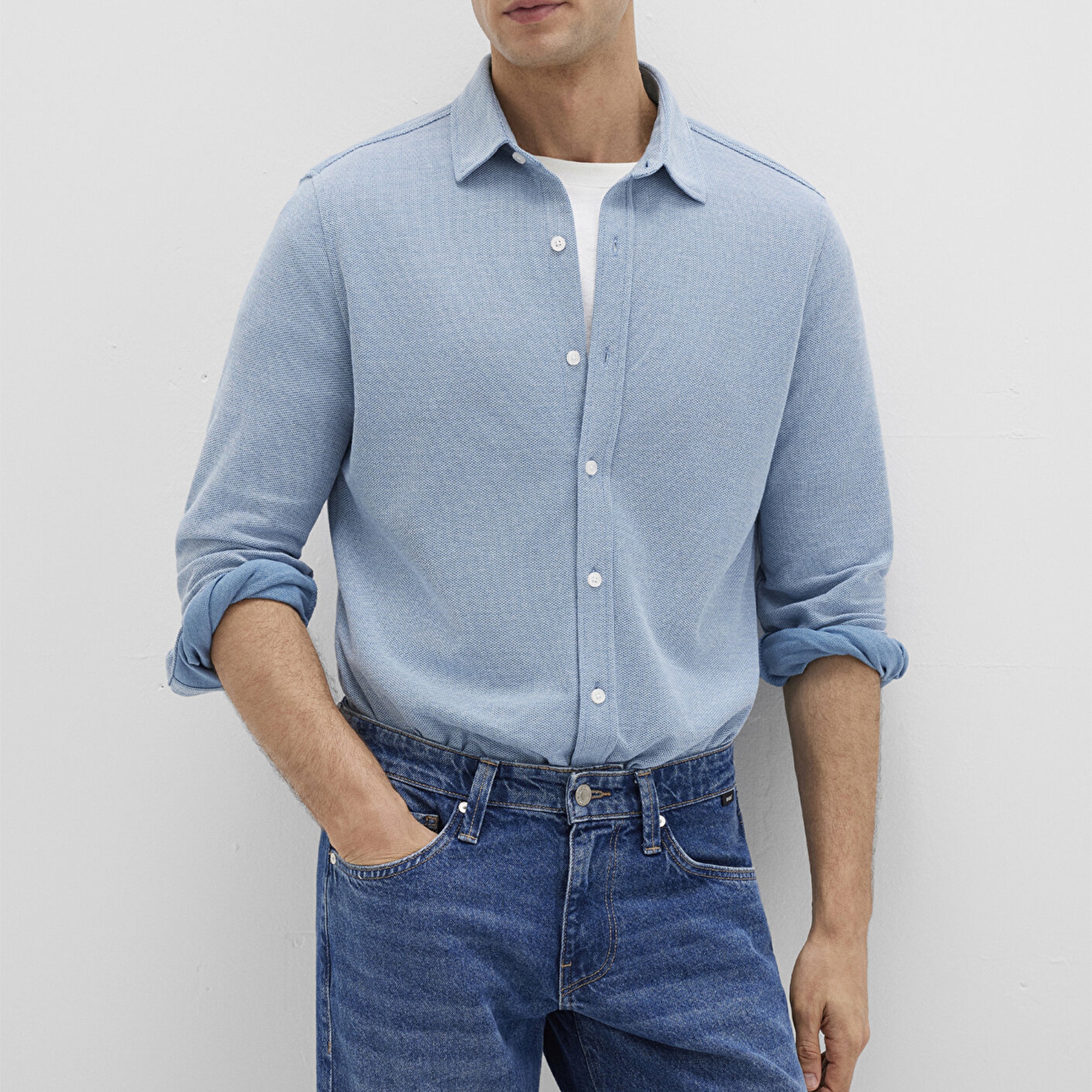 Mavi Mavi Gömlek Slim Fit / Dar Kesim 0211513-80896