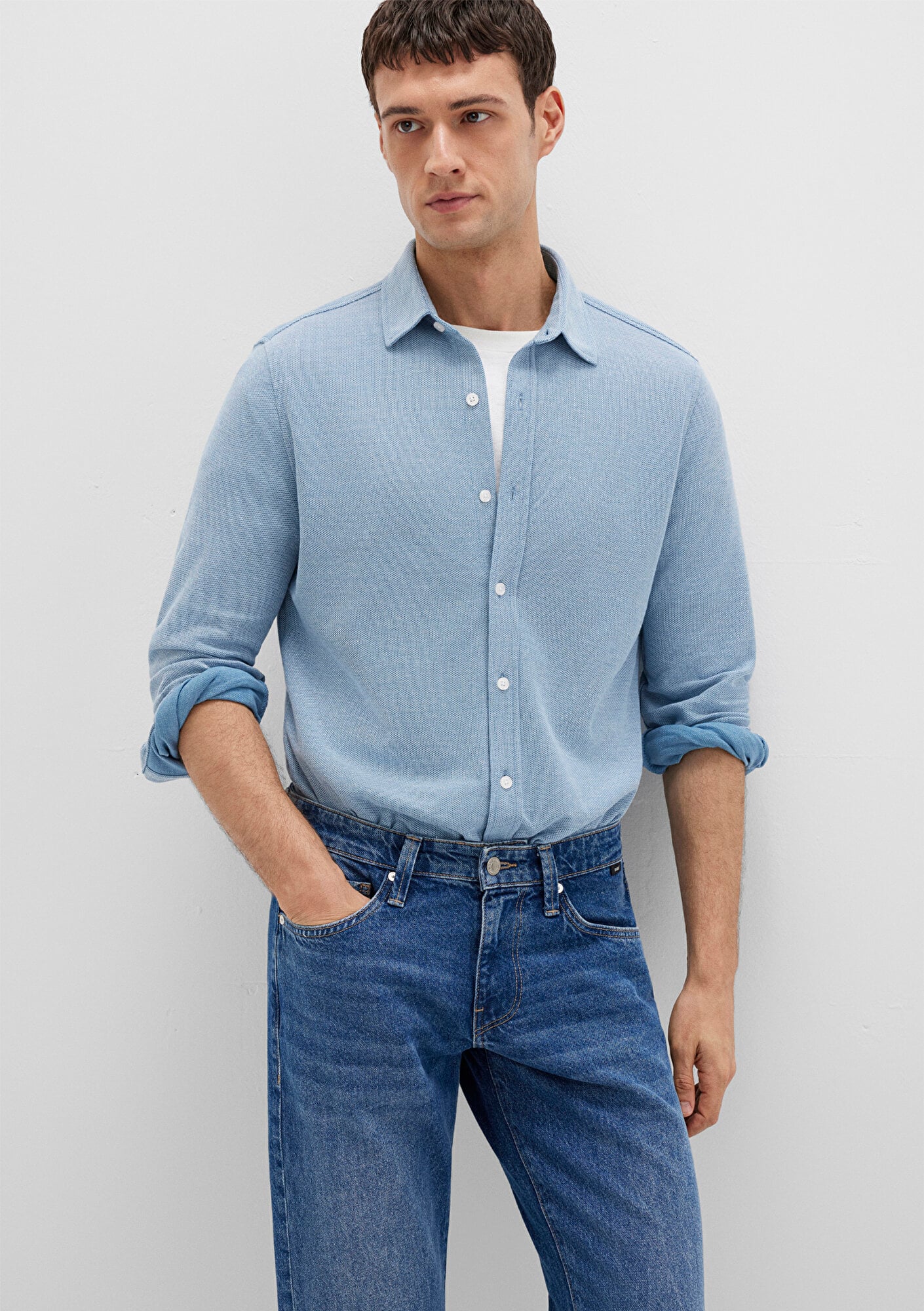  Mavi Mavi Gömlek Slim Fit / Dar Kesim 0211513-80896