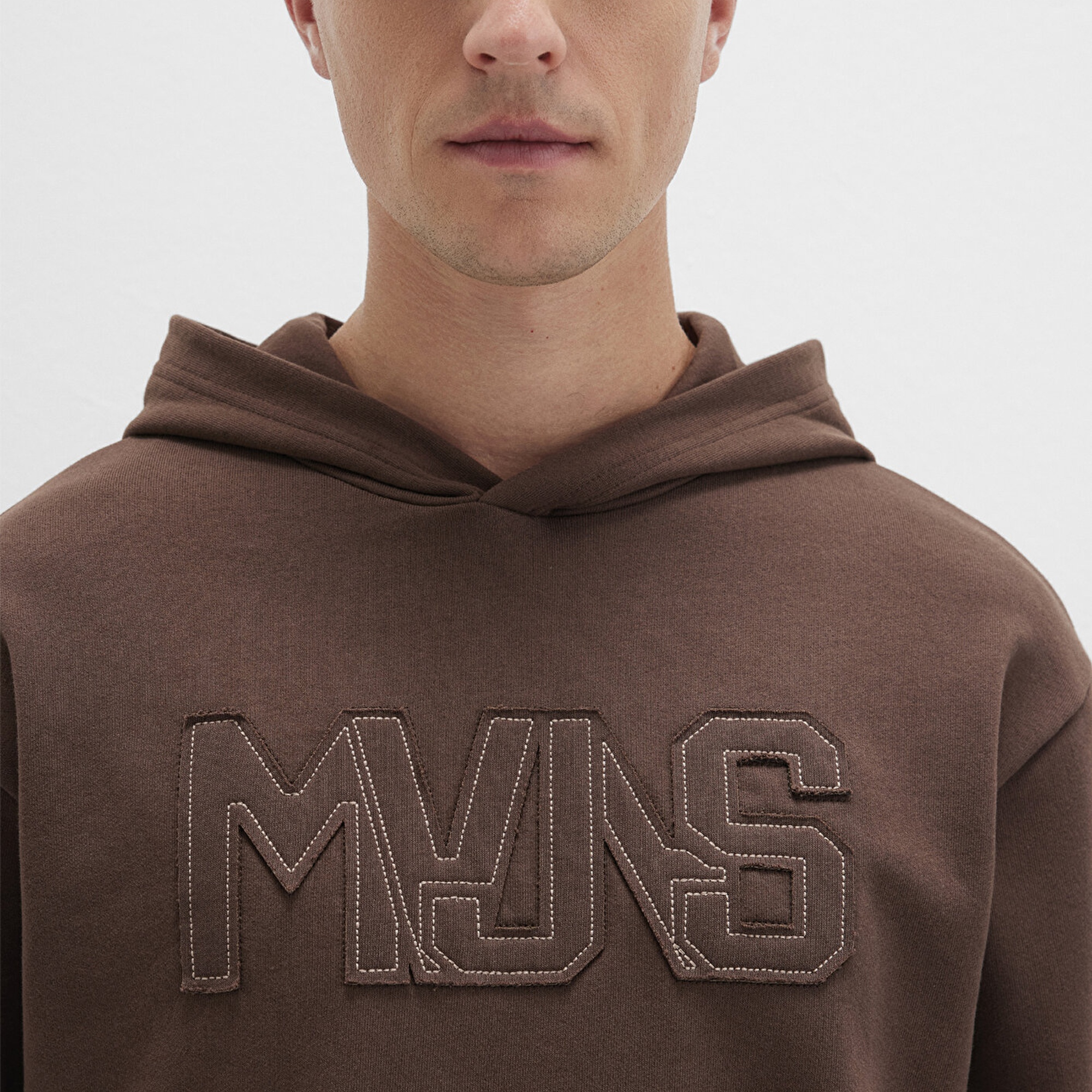 Mavi MVJNS Baskılı Kapüşonlu Kahverengi Sweatshirt 0S10346-88067