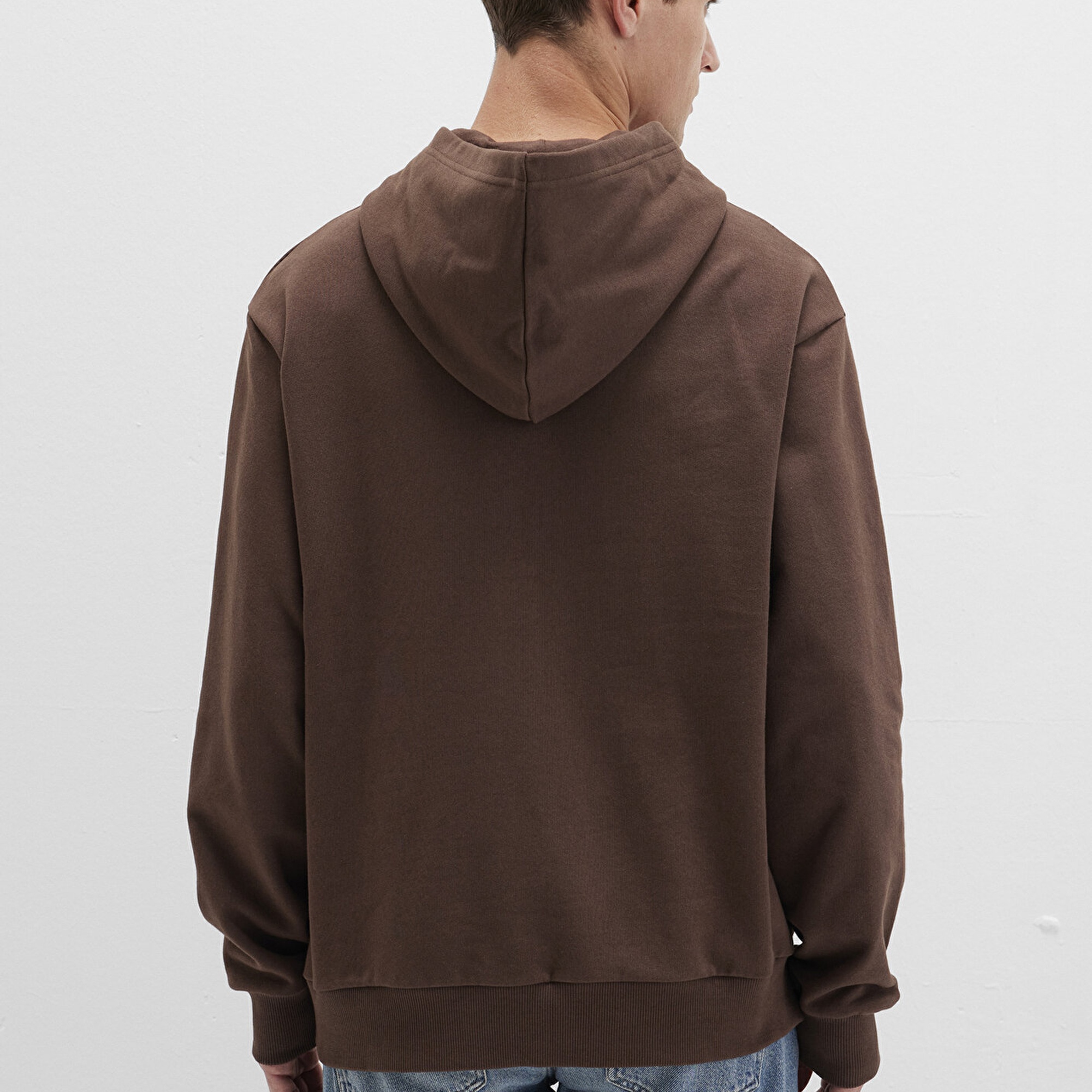 Mavi MVJNS Baskılı Kapüşonlu Kahverengi Sweatshirt 0S10346-88067