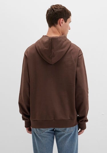  Mavi MVJNS Baskılı Kapüşonlu Kahverengi Sweatshirt 0S10346-88067